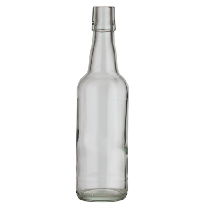 Lochmundflasche 0,5 l weiß Bügelverschlussflasche 0,5 l