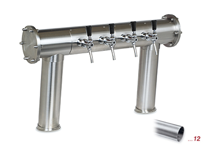Modell 4450
 4 leitig
 Edelstahl-matt