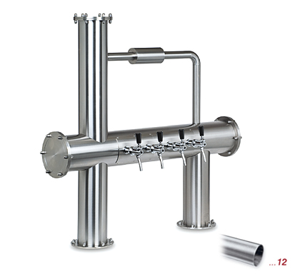 Modell 4850
 4 leitig
 Edelstahl-matt