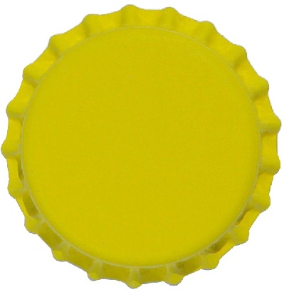 Kronkorken gelb 26 mm 100 Stück