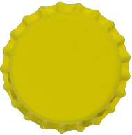 Crown Cork yellow 
<br/>26 mm