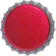 Kronkorken pink/silber <br/>26 mm