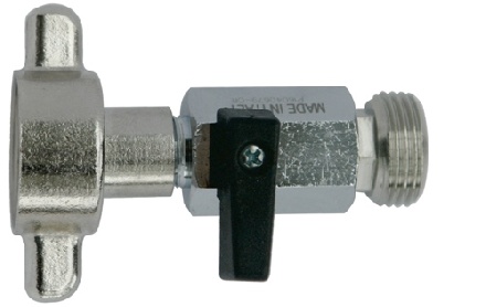 Absperrhahn 3/4" Flgelmutter auf 5/8" AG