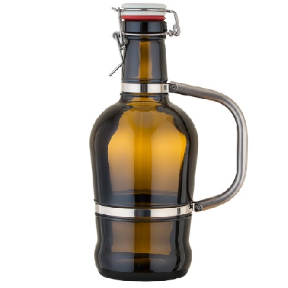 Traditional growler 2,0 l antique green incl. swing top and handle