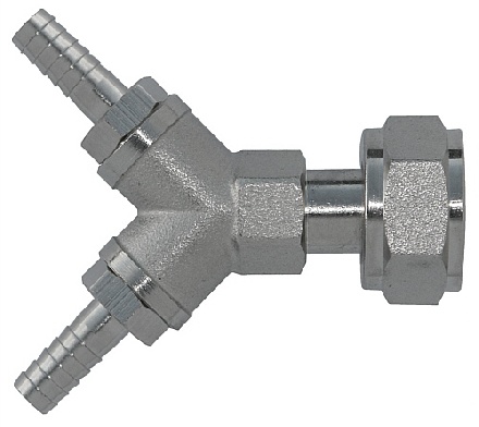 Y-Stck 5/8" Sechskantmutter auf 2 x Tlle 7 mm