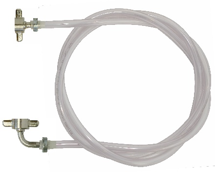 Bierschlauch 10 mm PVC, Fl�gelmutter,  gerade/gebogen Edelstahl