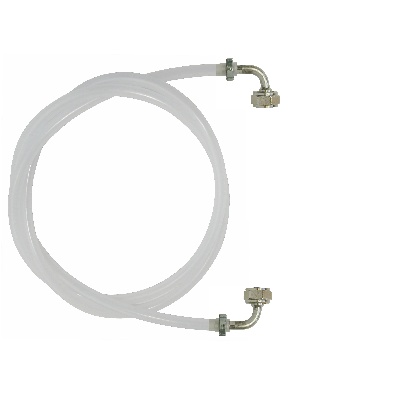 Beer line 10 mm PE, hex nut, 90� / 90� stainless steel