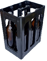 Kunststoffkiste mit 6 Maurerflaschen 1,0l
