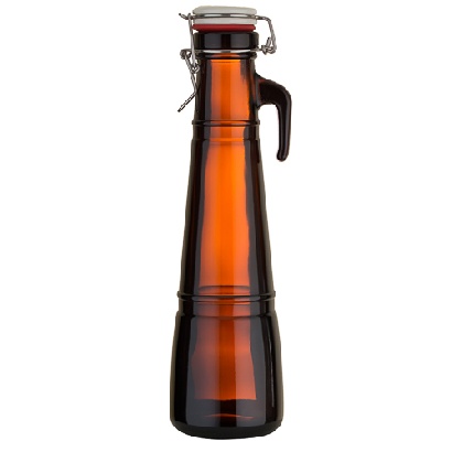 Old-Bohemian bottle brown 1,0 l, higher type incl. swing top