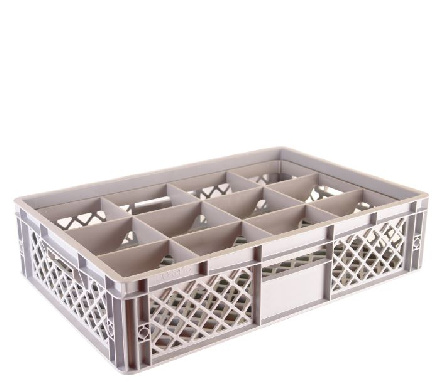 Perforated crate 1512
 max. glass height: 12,4 cm
 Premium line
