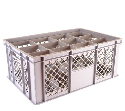 Perforated crate 2512
 max. glass height: 22,2 cm
 Premium line
