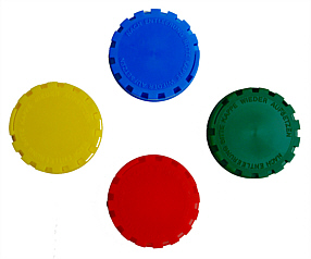 Schmutzkappe fr Korbfitting
 blau